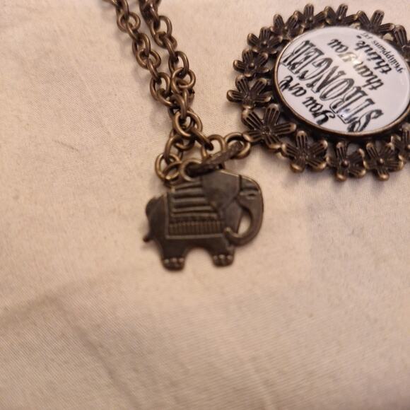 Plunder Design You Are Stronger Than You Think Bronze Necklace & Pendant - Picture 3 of 5